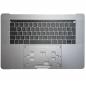 Preview: Apple Macbook Pro 15" A1707 DE Topcase mit Tastatur Beleuchtet 2016 Palmrest grau