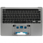 Preview: Topcase Handauflage Tastatur mit Touchbar für Macbook Pro 13" Retina A2251 2020 Grau