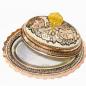 Preview: Handgemachte Vorspeise Servierteller Platte aus Kupfer