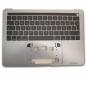 Preview: Apple Macbook Pro 13" A1706 DE Topcase mit Tastatur Beleuchtet 2016 Palmrest grau