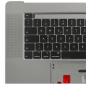 Preview: A2141 Topcase Tastatur mit Backlight für Apple Macbook Pro Retina 16" 2019 deutsch grau