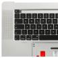 Preview: A2141 Topcase Tastatur mit Backlight für Apple Macbook Pro Retina 16" 2019 deutsch silber