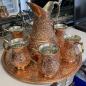 Preview: Handgemachtes Trinkset aus Kupfer Becher 8 Teilig aus der Türkei Handmade