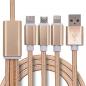 Preview: USB Ladekabel 3in1 für iPhone Samsung Tablet iPad HTC LG Schnell Multi Lade Kabel