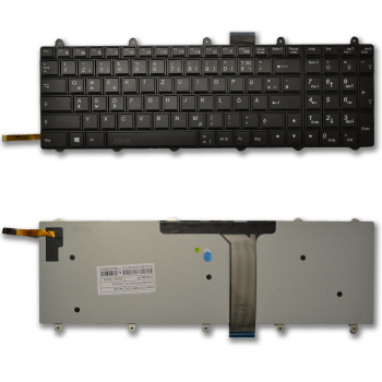 Tastatur für Medion MSI Clevo V132150BK1 Keyboard Erazer Sunrex 6-80-P2700-071-3 mit Beleuchtung
