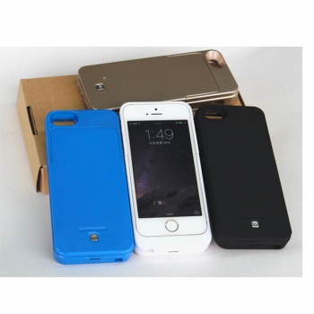 Für iPhone 5 5S Ladeschale Battery Power Case Bank Zusatz Akku externe mobile Ladegerät