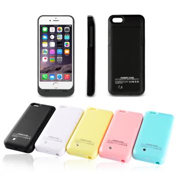Für iPhone 5 5S Ladeschale Battery Power Case Bank Zusatz Akku externe mobile Ladegerät Schwarz