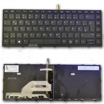 HP Probook Notebook Tastatur 430 440 445 G5 mit Backlit deutsch schwarz