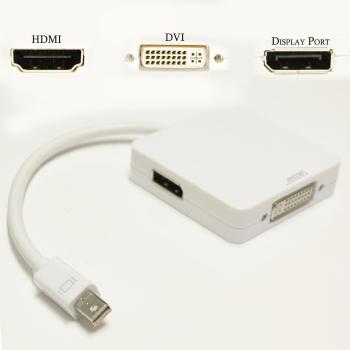 Thunderbolt 3in1 Mini Display Digi Port zu Display DVI HDMI Adapter für Apple iMac MacBook Pro Air
