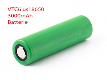 1x Akku Lithium-Ionen Batterie Sony Konion us18650 vtc6 3000mAh Battery 3,7V 30A Verdampfer E-Zigarette E-Shisha