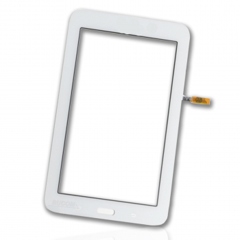 Display Glas für Samsung Galaxy Tab 3 Lite 7" SM T113 Touch Screen Front Scheibe Digitizer weiß Selbstklebend