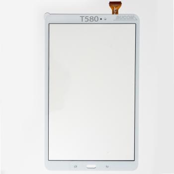 Touchscreen Display Front Glas Digitizer für Samsung Galaxy Tab A 10.1" SM T580 T585 Scheibe weiss selbstklebend