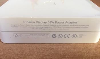 Apple A1096 Original AC Power Adapter 65W 20'' DVI Cinema HD Display Netzteil Ladegerät