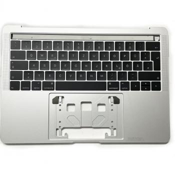 Topcase Handauflage mit Tastatur für MacBook Pro 13" Retina A1989 2018-2019 Silber