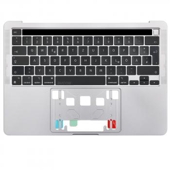 A2289 Topcase Tastatur mit Backlit Touchbar für Apple Macbook Pro Retina 13 " 2020 Deutsch Silber