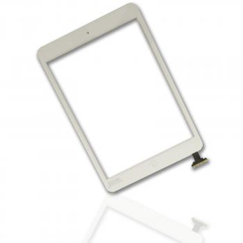 Touch Screen Display Glas Front Scheibe Digitizer für Ipad Mini mit Home button Kleber weiss