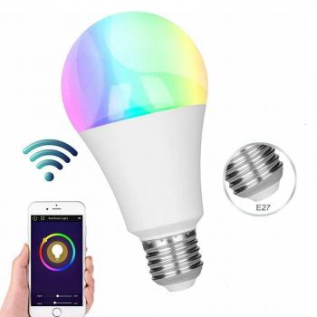 Bluetooth Smart LED Lampe Mehrfarbige Dimmbare Glühbirne für E27 Fassung mit 470 Lumen warmweiß steuerbar