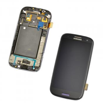 Display Digitizer für Samsung Galaxy S3 GT-i9300 Touchscreen mit Rahmen Blau