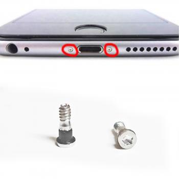 iPhone 6 Schrauben Back Cover Pentalobe Set 2x Screw Torx Stern silber