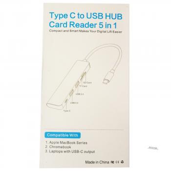 Type C Adapter 5 in 1 USB SD HUB für Apple Macbook Smartphone Tablet Card Reader