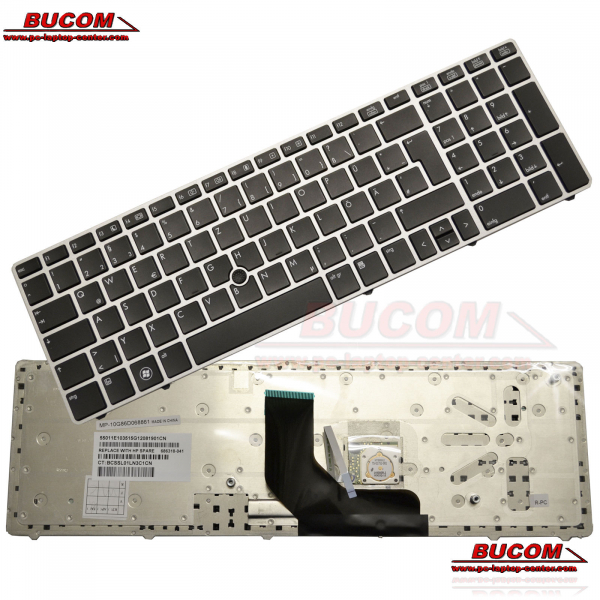 HP EliteBook Tastatur 8570 8570W 8570P deutsch Keyboard DE Trackpoint