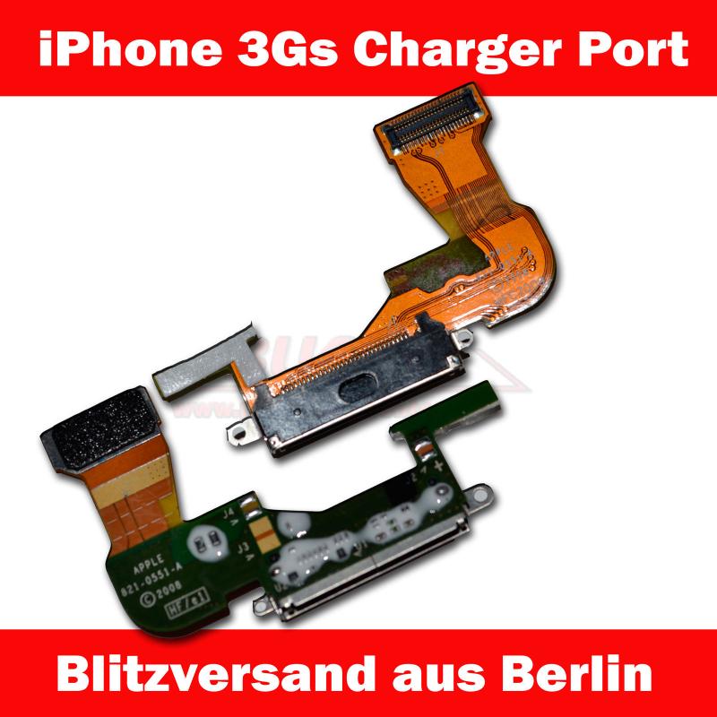 iPhone 3GS Ladebuchse Lade Connector Charger Port Dock Flex Kabel 821-0551-A