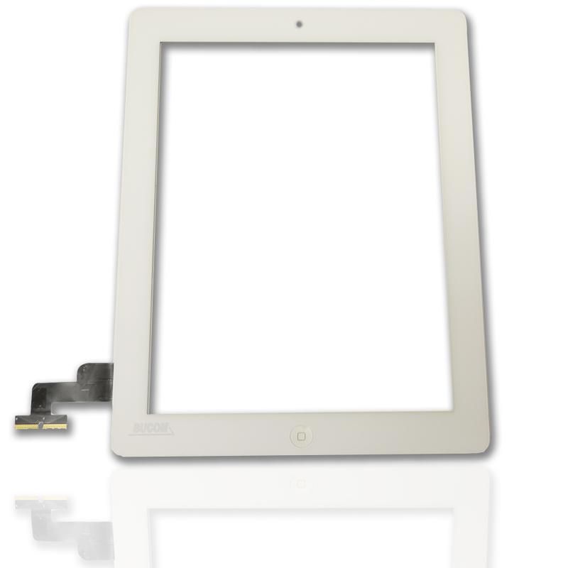 Display Touch Screen Front Glas für iPad2 A1395 A1396 A1397 Scheibe Digitizer mit Home Taste Kleber weiss