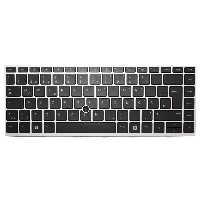 Tastatur für HP Probook 430 440 445 G5 silber deutsch mit Beleuchtung L00738-041