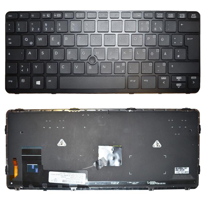 HP Tastatur Elitebook 720 G1 G2 725 820 mit Backlight Rahmen Trackpoint schwarz