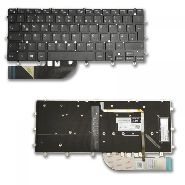 Tastatur für Dell XPS 13 9343 13 9343 9350 9360 Inspiron 7347 7348 DE mit Backlight