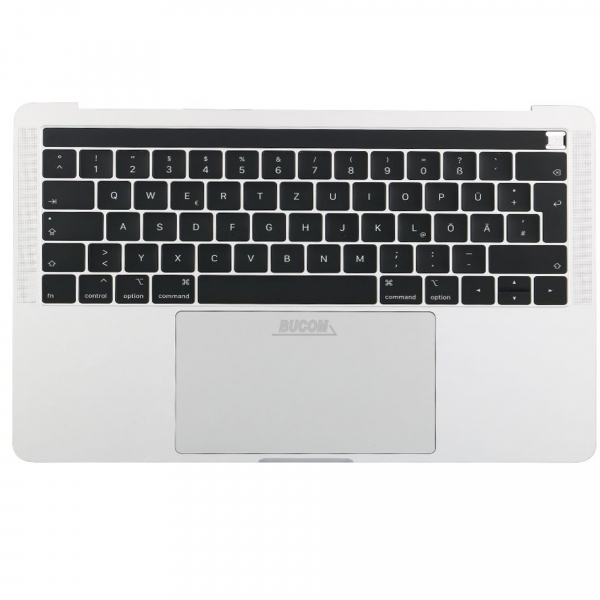 Topcase Handauflage mit Tastatur Touchpad und Touchbar für Macbook Pro 13" Retina A1989 2018-2019 Grau
