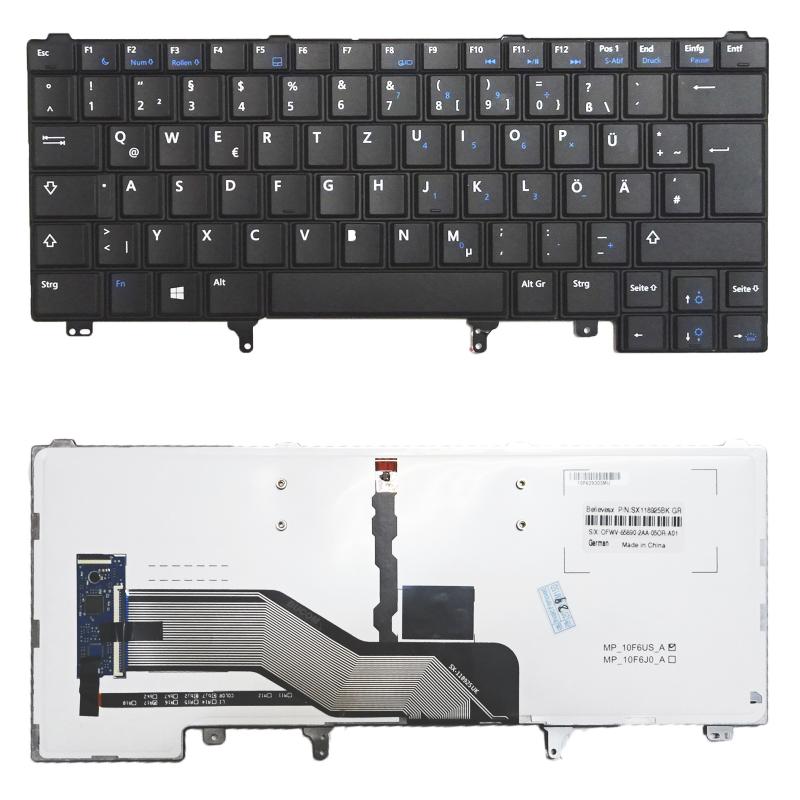 Tastatur für Dell Latitude E6420 E6430 ATG E6430s E6220 E6320 E5420 XT3 Serie mit Backlight ohne Trackpoint