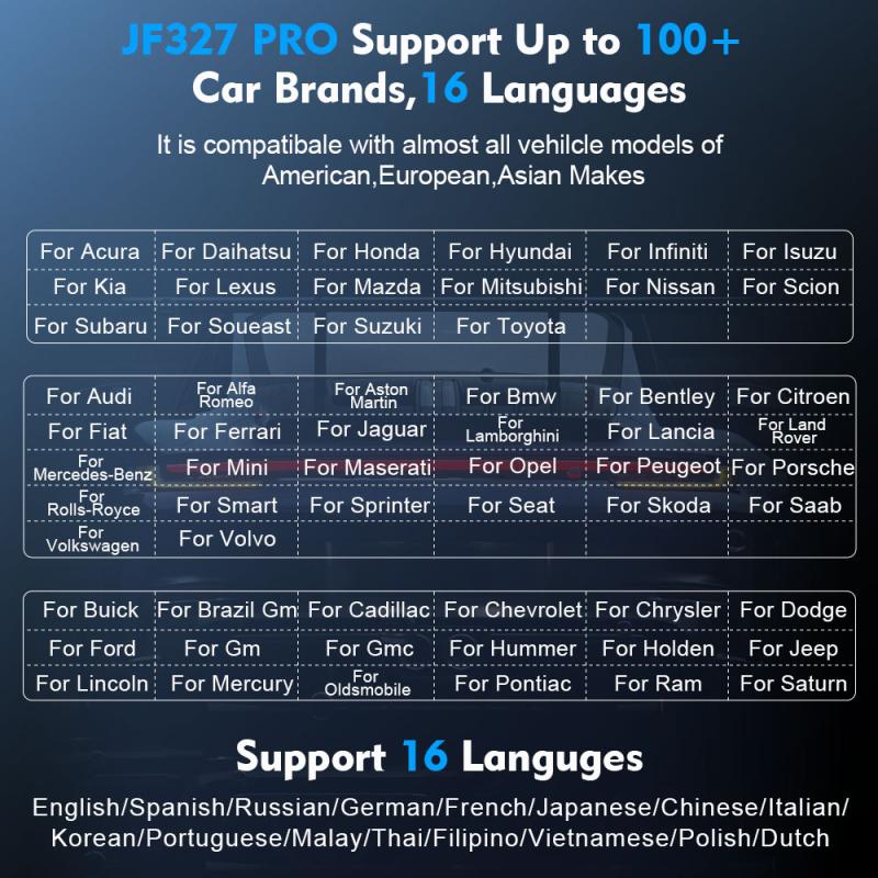 JF327 Pro OBD2 AUTO Diagnose Adapter mit Bluetooth 5.0 + PIC18F25K80 Chips