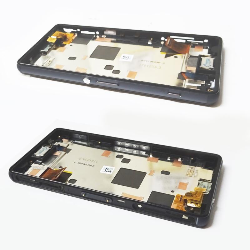 Sony Xperia Z3 Compackt Mini D5803 5833 Display mit Gehäuse und Inhalt Rahmen Frame Flex Kabel schwarz