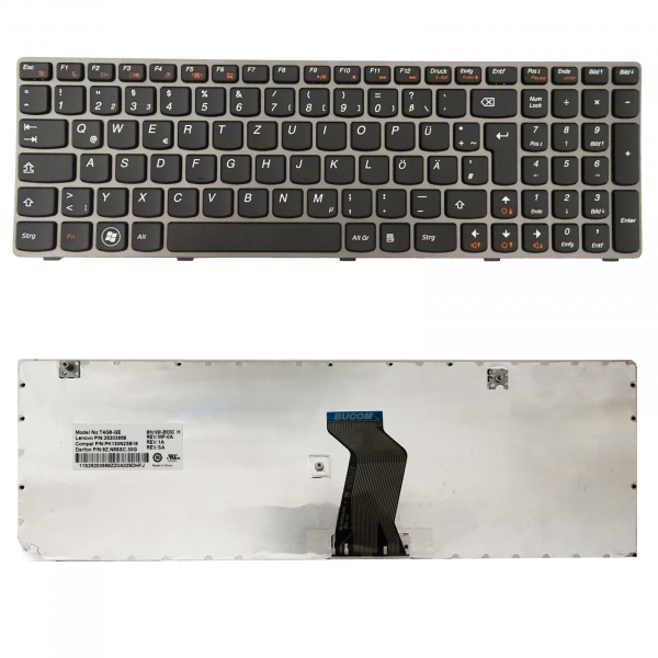 Für IBM Lenovo IdeaPad N580 G580 Z580 N581 N585 N586 G581A G585A G585 DE Deutsche Tastatur silber