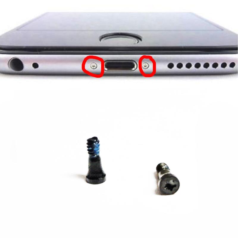 iPhone 6 Schrauben Back Cover Pentalobe Set 2x Screw Torx Stern schwarz