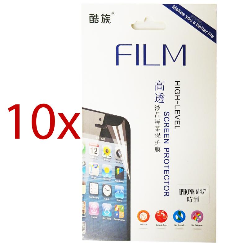 10x iPhone 6 Display Schutzfolie 4,7" Screen Protector mit Reinigungstuch Displayfolie