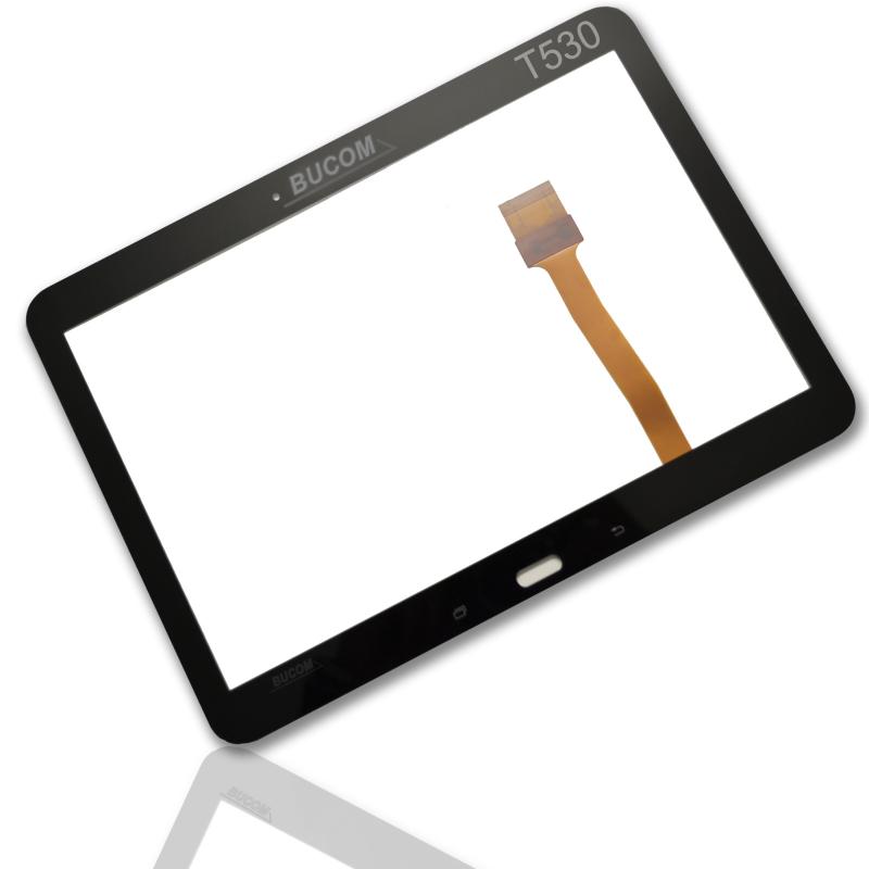 Touchscreen Display Front Glass Digitizer für Samsung Galaxy Tab 4 10.1 T530 T535  Scheibe + Kleber schwarz