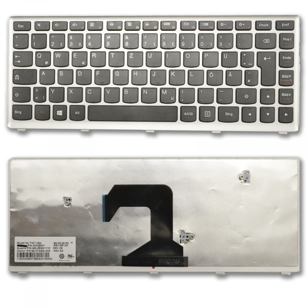 Tastatur für IBM Lenovo IdeaPad U410 Serie DE Rahmen Keyboard silber
