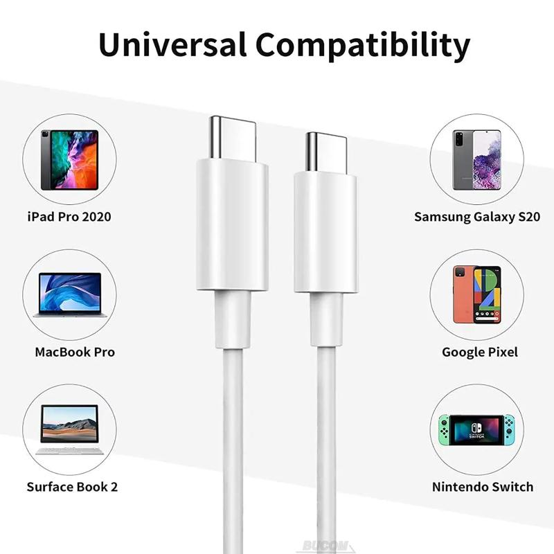 USB-C auf USB-C-Kabel 1m Typ-C-Schnell Ladekabel für MacBook iPad und andere Notebooks