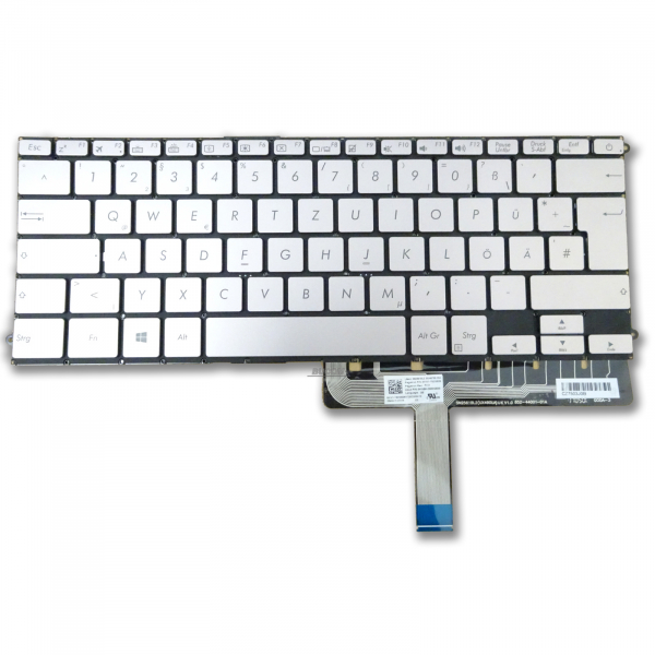 Asus ZenBook 3 Deluxe Tastatur UX490 UX490CA UX490UA silber mit Backlight