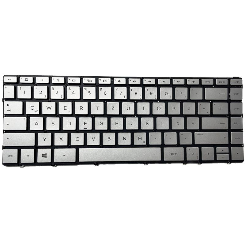 Tastatur HP Spectre 13-AC X360 13-W 13-AE 13-AD141NG 13-AC0XX silber mit Beleuchtung