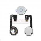 Für Apple iPhone 4 Home Button Homebutton Taste Knopf mit Flexkabel Matte weiss