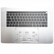 Apple Macbook Pro 15" A1707 DE Topcase mit Touchbar und Tastatur Beleuchtet 2016 Palmrest silber