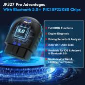 JF327 Pro OBD2 AUTO Diagnose Adapter mit Bluetooth 5.0 + PIC18F25K80 Chips