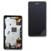 Sony Xperia Z3 Compackt Mini D5803 5833 Display mit Gehäuse und Inhalt Rahmen Frame Flex Kabel schwarz