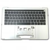 Apple Macbook Pro 13" A1706 Topcase Gehäuse mit Tastatur Touchbar Beleuchtet 2016 Palmrest silber deutsch