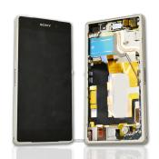 Original Display Sony Z2 D6503 + Touchscreen mit Gehäuse und Inhalt Rahmen Frame Flex Kabel weiss